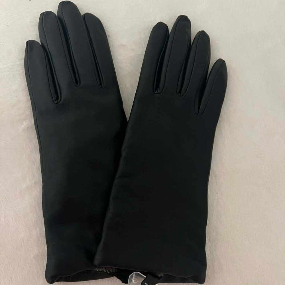 Cashmere Lined Leather Touchscreen Gloves